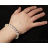 Sterling silver bracelet for men silver Roundmaille chain man bracelet