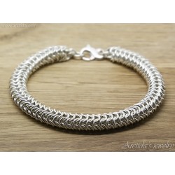 Sterling silver bracelet for men silver Roundmaille chain man bracelet