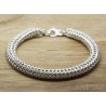 Sterling silver bracelet for men silver Roundmaille chain man bracelet