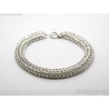 Sterling silver bracelet for men silver Roundmaille chain man bracelet