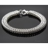 Sterling silver bracelet for men silver Roundmaille chain man bracelet