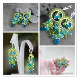 Apatit Peridot örhängen sterling silver - Ituralde