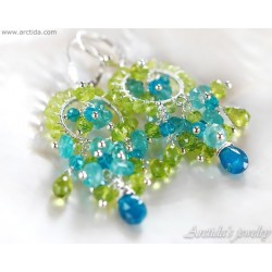 Apatit Peridot örhängen sterling silver - Ituralde