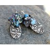 Fine silver jewelry PMC Keshi pearl earrings - Odaia
