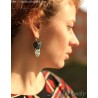 Fine silver jewelry PMC Keshi pearl earrings - Odaia