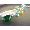 Green Agate green Quartz Peridot necklace sterling silver - Mona