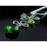 Green Agate green Quartz Peridot necklace sterling silver - Mona
