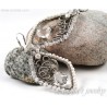 Bridal earrings Rock Crystal Clear Quartz Pearls earrings - Neda