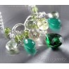 Green necklace emerald green gemstone sterling silver - Harmonia