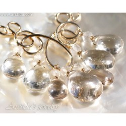 Golden Rutilated Quartz necklace 14K gold filled - Harmonia