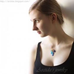 Kyanite Turkos Lapis lazuli Kalcedon blå Topas halsband - Maera