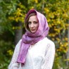 Merino wool scarf for women ombre Pink Purple and Lilac felt scarf