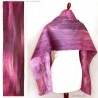 Halsduk i merinoull Rosa lila ullhalsduk Tovad scarf för kvinnor
