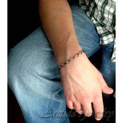 Mens bracelet oxidized sterling silver mens fashion