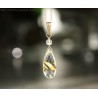 Golden Rutilated Quartz necklace 14K solid gold - Venus Hair