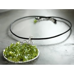 Tree of Life necklace Peridot pendant sterling silver