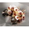 Garnet Citrine Pyrite Keshi pearls Smoky quartz Pomegranate earring