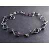 Mens bracelet oxidized sterling silver mens fashion