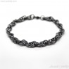 Sterling silver bracelet for men Spiral rope chain Man bracelet - Chronos