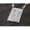 Sterling silver landscape pendant chain necklace for women