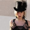 Black Feather earrings sterling silver - Morticia