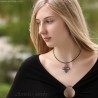 Labradorite necklace oxidized sterling silver - Asha