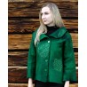 Nuno Felted Jacket Merino wool Cardigan Forest green Wearable Art clothing