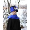Merino wool scarf for women Blue Purple felt scarf