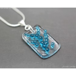 Blue green algae necklace for women Microbiology jewelry Cyanobacteria